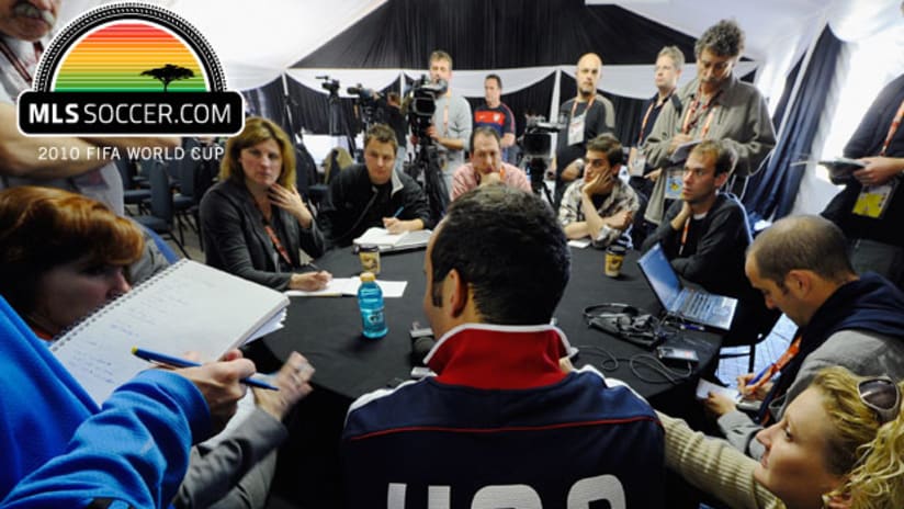 Landon Donovan met the media on Thursday, and discussed the opportunities for the US in the round of 16.