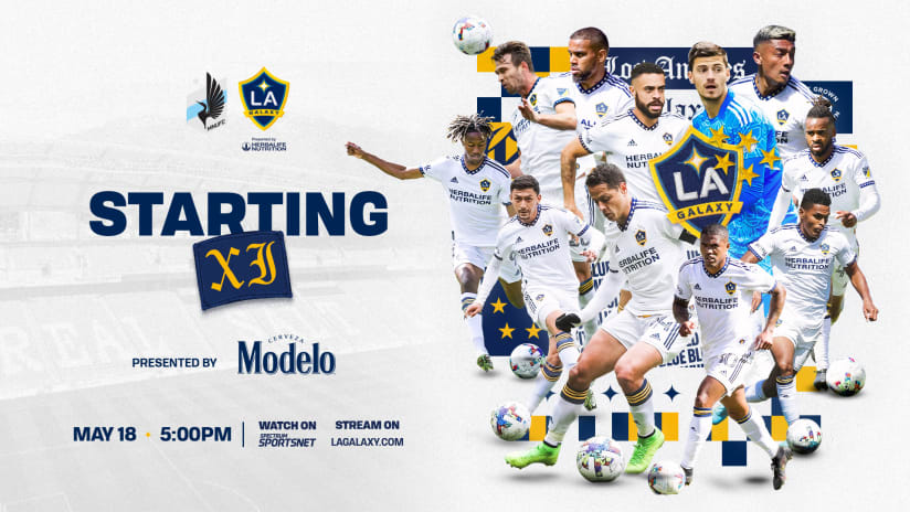 Starting XI presented by Modelo: Minnesota United FC vs. LA Galaxy | May 18, 2022