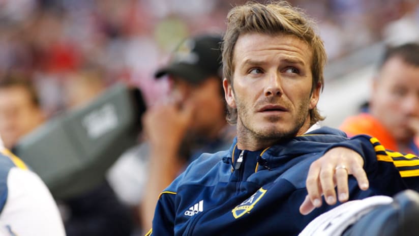 David Beckham has been confined to the bench since rupturing his Achilles in March.