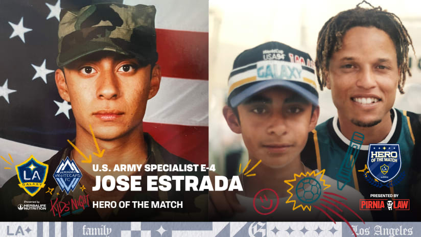 Veteran Specialist E-4 Jose Estrada of the U.S. Army is the Hero of the Match presented by Pirnia Law 