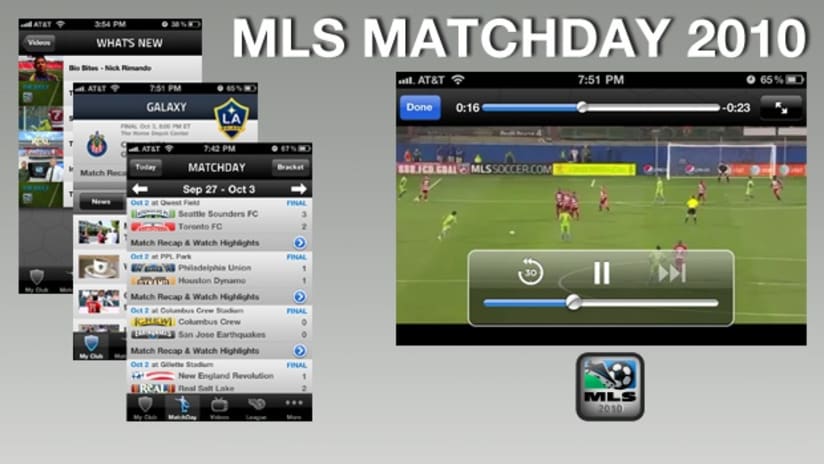 MLS Matchday 2010 app is available. Download it now!
