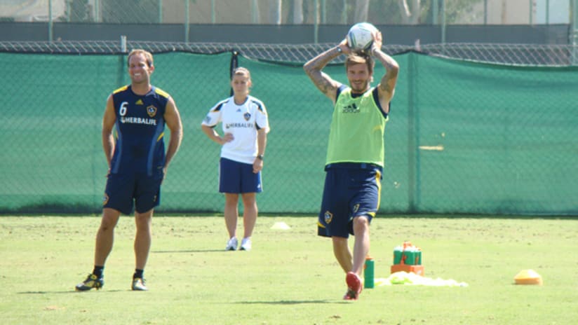 Beckham at training