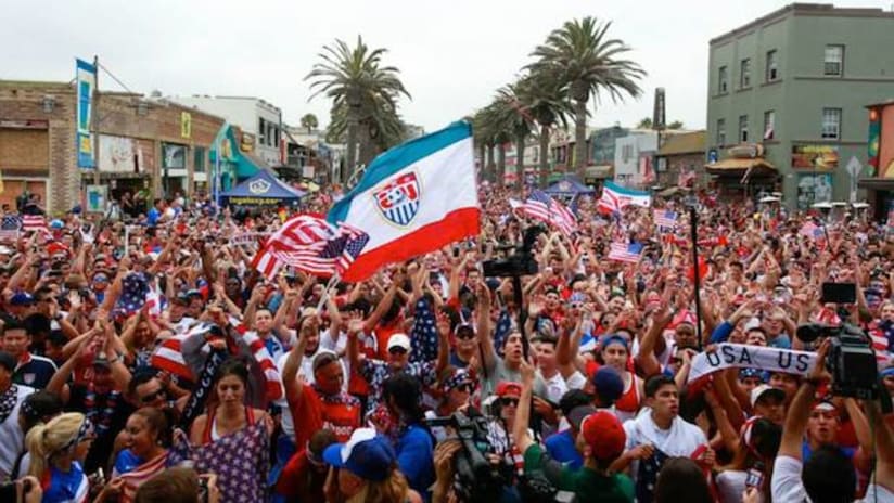 #USAvGER watch party hermosa pier