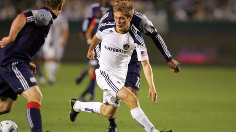 Galaxy rookie Michael Stephens made his MLS debut as a late sub vs. New England.