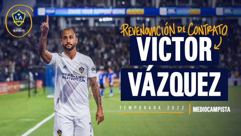 LA Galaxy renueva al mediocampista Victor Vázquez