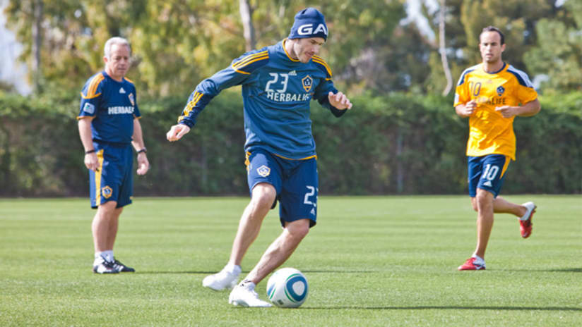 Beckham at training