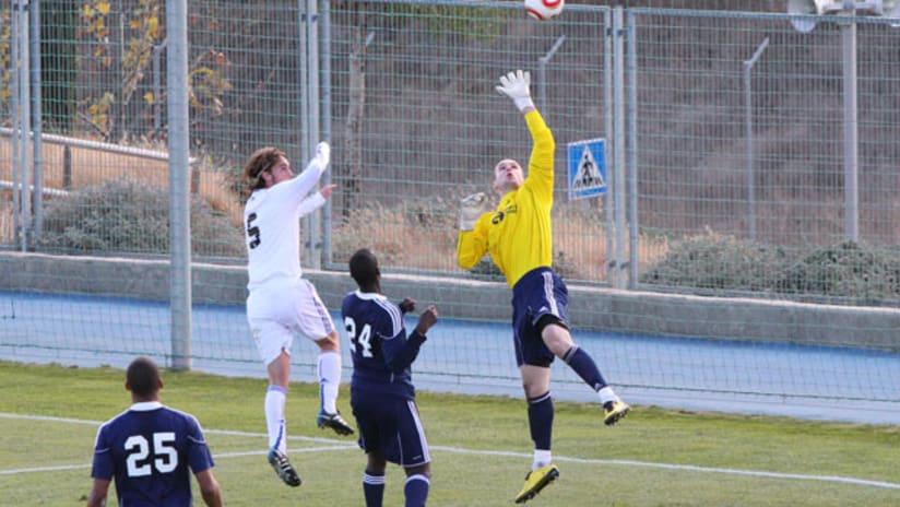 Stefan Frei reaches to make a save against Real Madrid Castilla.