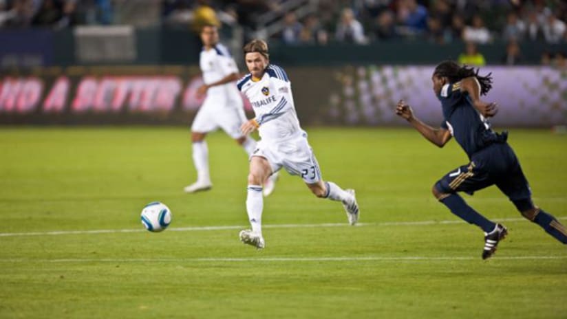 David Beckham set up the Galaxy's only goal in their 1-0 win over Philadelphia