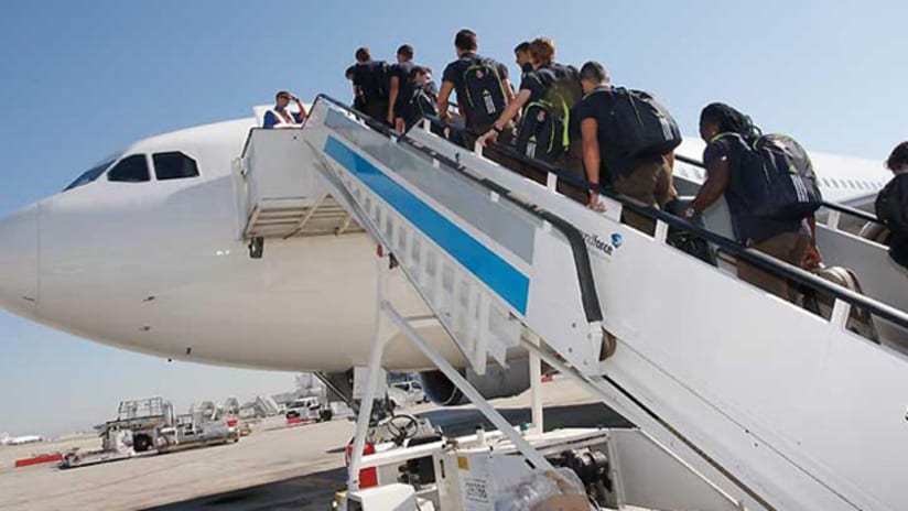 Real Madrid boarding plane