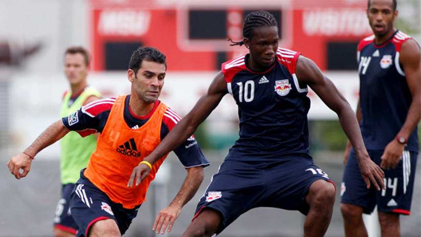 Rafa Marquez (left) and his Red Bulls teammates are gearing up for their match against LA.