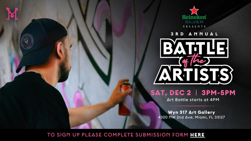 Calling on Local Artists to Sign Up as Inter Miami CF is Set to Host Third Annual Battle of the Artists presented by Heinken Silver