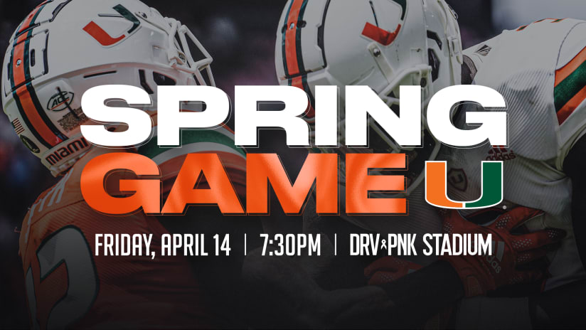 DRV PNK Stadium to Host University of Miami Spring Football Game on Friday, April 14 at 7:30 p.m. ET