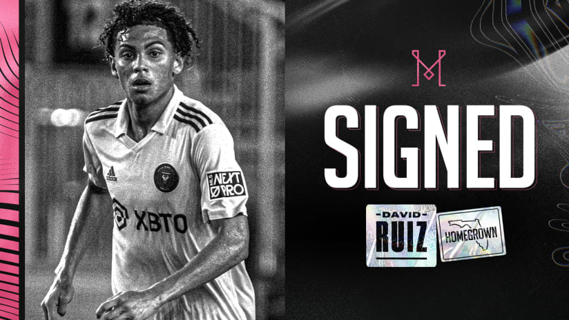 Inter Miami CF firma al canterano producto de la Academia David Ruiz para el Primer Equipo