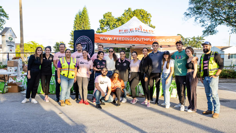 Inter Miami CF Foundation, Fracht, Publix Unite for Inaugural Holiday Food Distribution with Feeding South Florida, Marking First-Ever Event at Miami Freedom Park