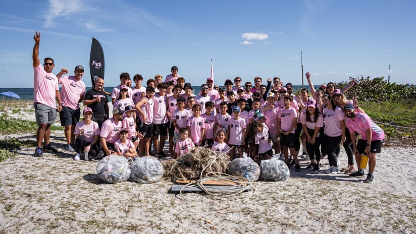 Inter Miami CF and Fracht Group Team Together for Beach Cleanup at Dr. Von D. Mizell-Eula Johnson State Park in Broward County