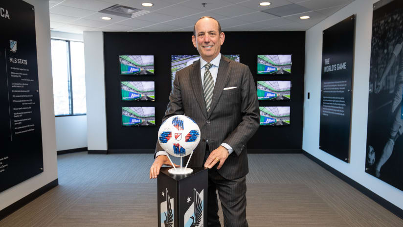 Don Garber in Experience Center