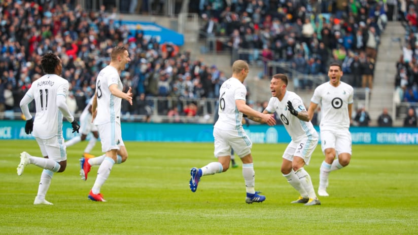 Ozzie celebrates first goal at Allianz Field