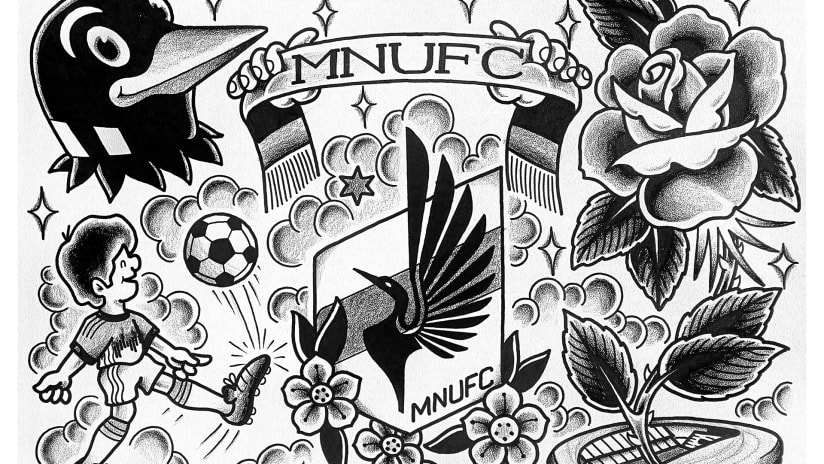 MNUFC Tattoo Art Design Sheet