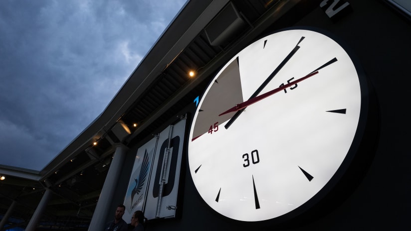 Clock at Allianz Field