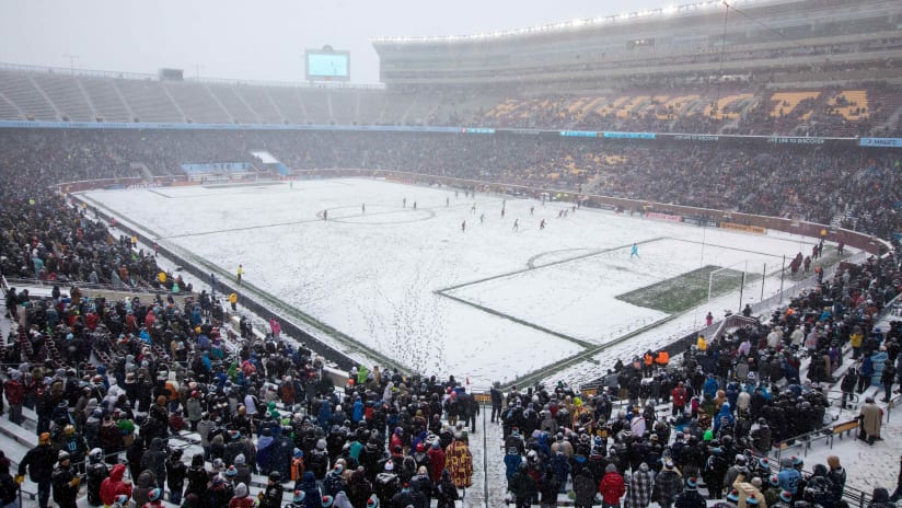 Home Opener Snow Pitch