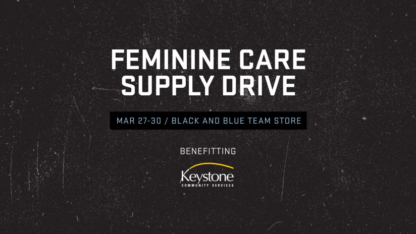 Feminine Care Supply Drive at the Black and Blue Team Store