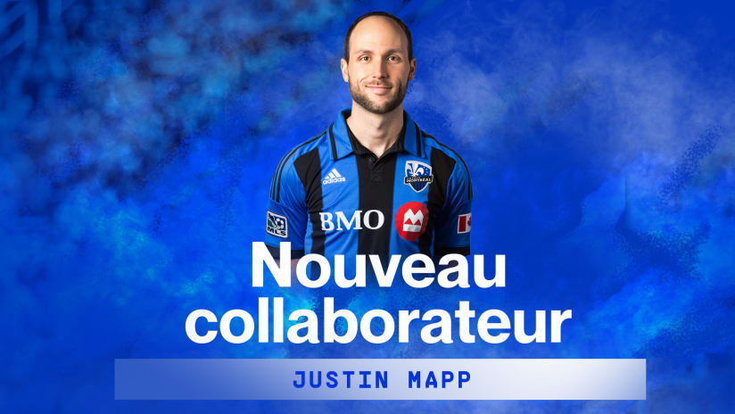 Justin Mapp appointed collaborator with CF Montréal