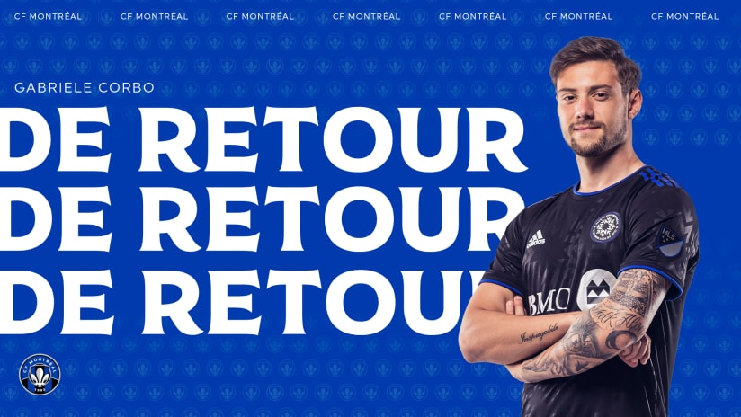 Defender Gabriele Corbo returns to CF Montréal