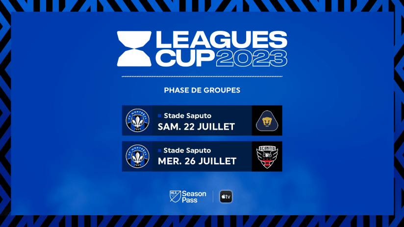 Leagues Cup: CF Montréal to host D.C. United and Pumas UNAM this July at Stade Saputo