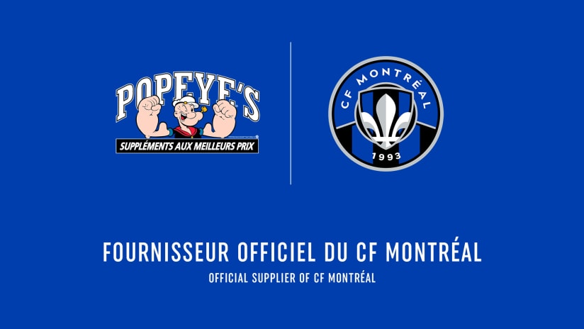 Popeye's Supplements becomes official supplier of CF Montréal