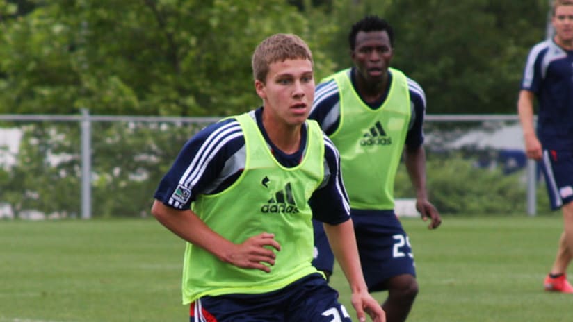 Scott Caldwell trains with the Revs in 2009