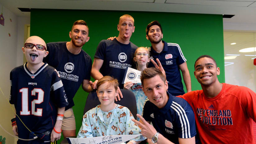 Photo Gallery: Revs Players Visit Children's Hospital | May 21, 2018 - Revs Players Visit & Lip Sync Battle at Children's Hospital - May 21, 2018