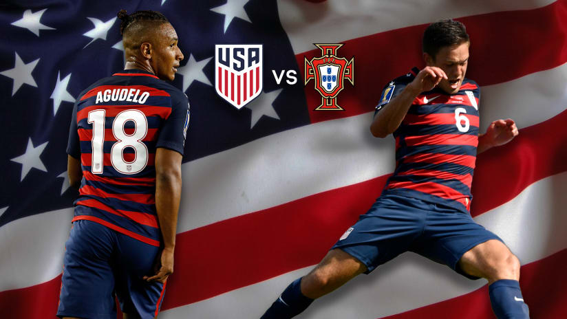Agudelo and Rowe with USMNT vs. Portugal