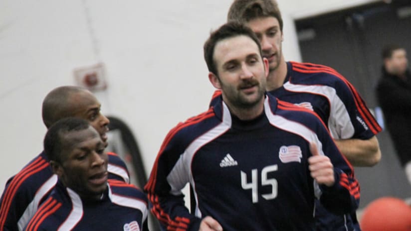 Sainey Nyassi, Ryan Cochrane at the Revs first day of training for 2011