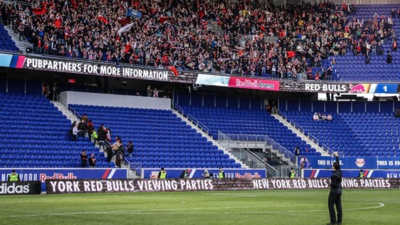 Heaps salutes fans at Red Bull Arena