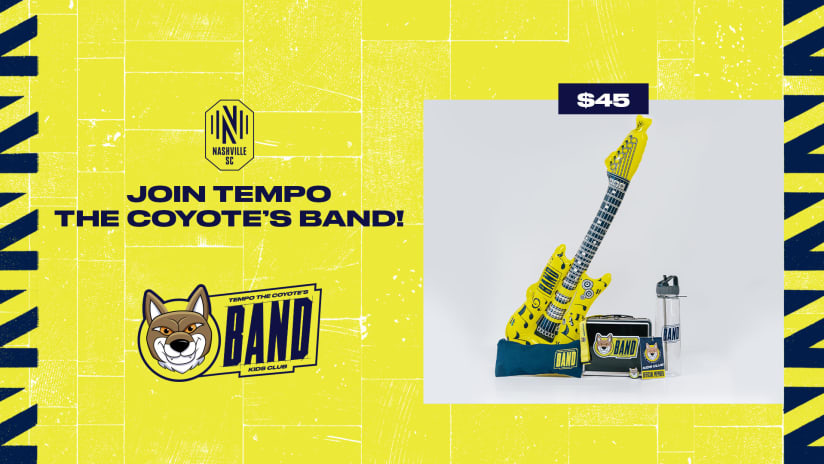 Nashville Soccer Club Mascot Tempo the Coyote Launches Tempo the Coyote's Band Kids Club for 2023 Season