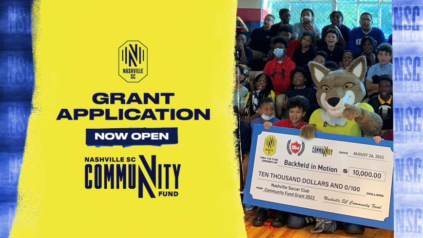 Grant Application for Nashville SC Community Fund Now Open Through May 31
