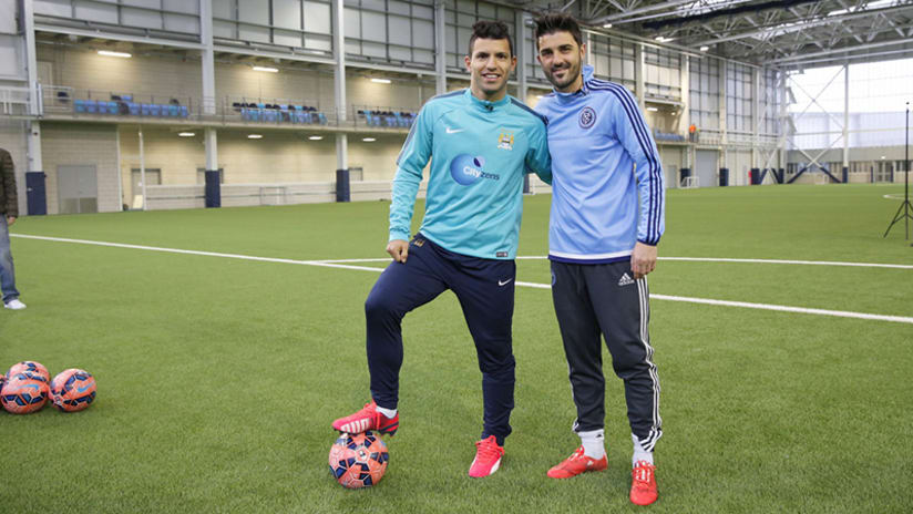 Villa and Aguero friendly competition