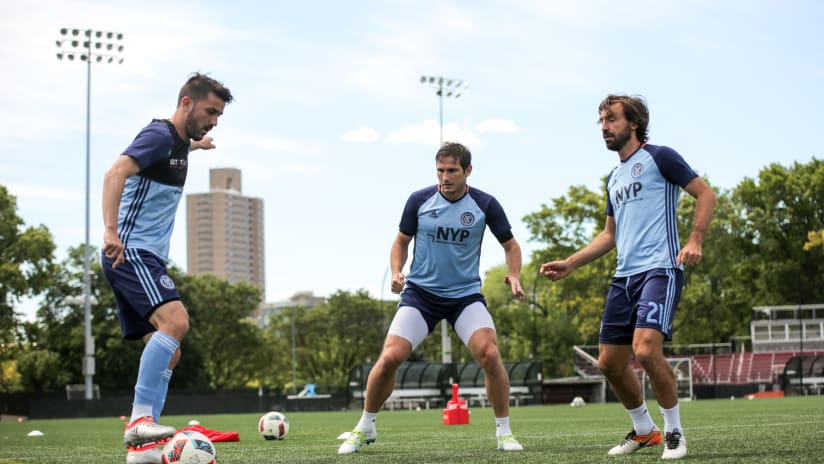 Villa, Lampard and Pirlo Training on June 13