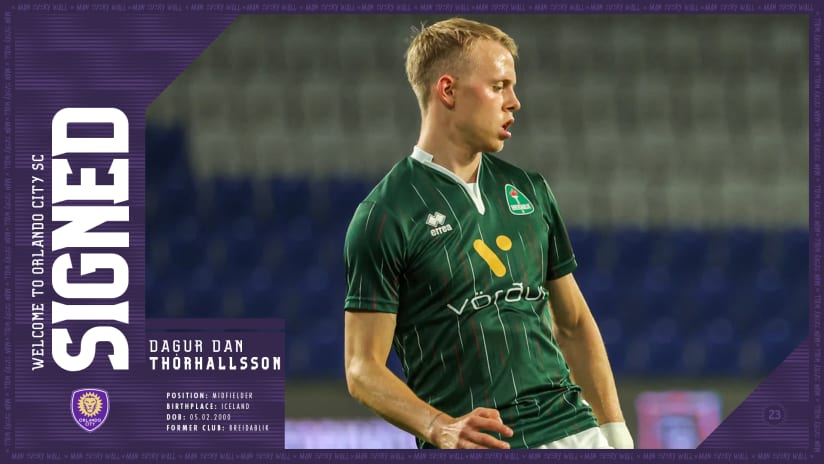 Orlando City SC acquires Icelandic National Team midfielder Dagur Dan Thórhallsson