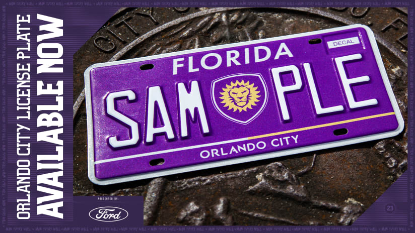 Orlando City SC specialty license plate, presented by Ford, now available for purchase 