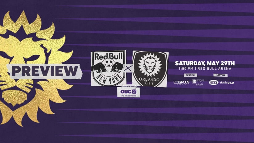 Orlando City Travel to Face New York Red Bulls on Saturday