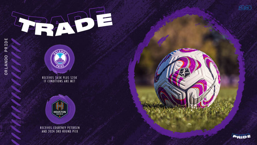 Orlando Pride trade rights to defender Courtney Petersen, 2024 draft pick to Houston for up to $90,000