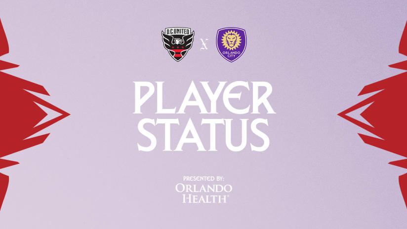 Player status report for Orlando City SC at D.C. United