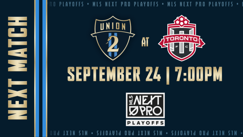 Union II to face Toronto FC II in MLS NEXT Pro Playoffs on Saturday