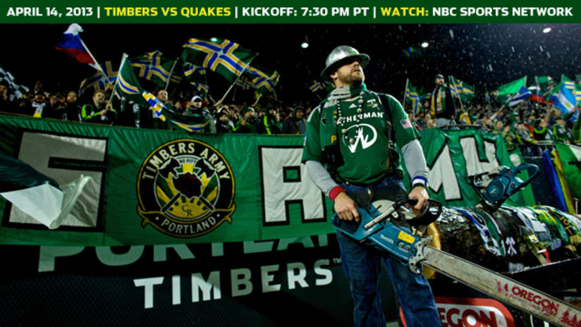Matchday, Timbers vs. Quakes, 4.14.13