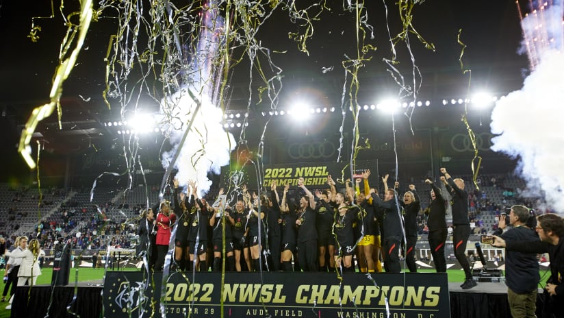 October 29, 2022: The NWSL Championship final at Audi Field in Washington, D.C. (Craig Mitchelldyer)