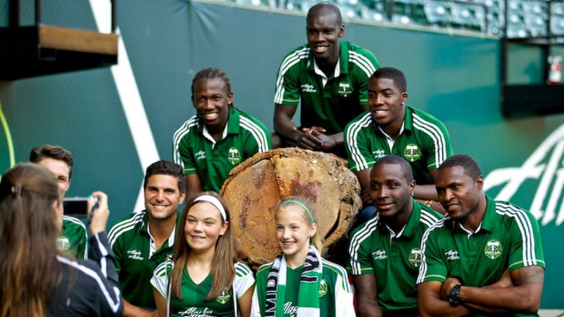 Timbers players, Rose City Rewards Party, 8.12.13