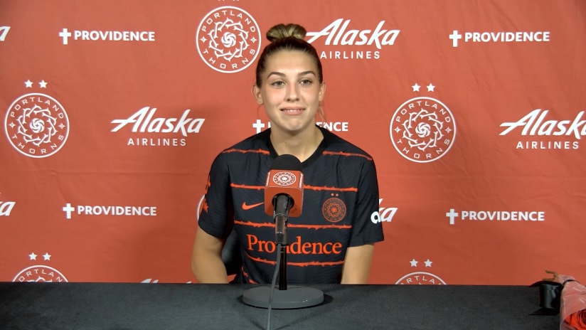 POSTGAME | Morgan Weaver on the game, her goals, and her memorable celebrations
