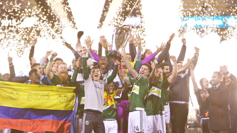 Timbers lift cup, fireworks, Timbers @ Crew, 12.6.15