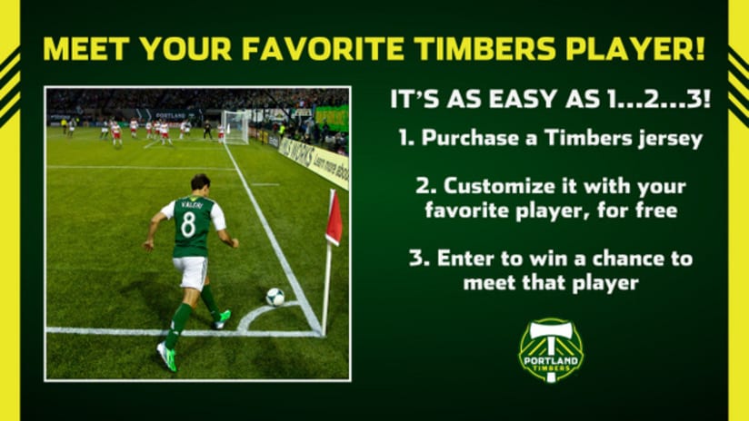 Customize a Timbers kit for free for chance to meet a Timbers player -